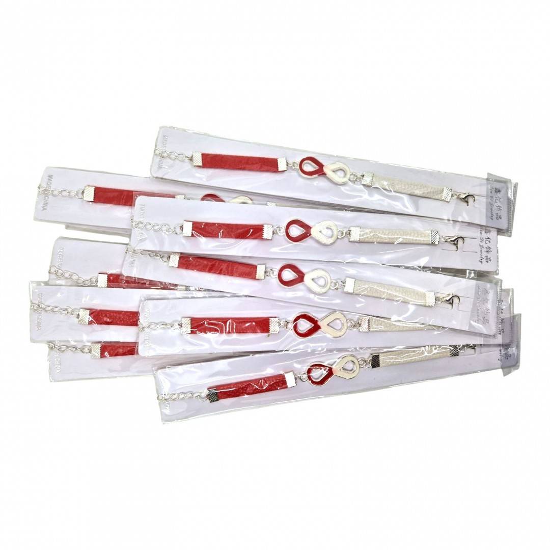 Bratara martisor reglabila din piele ecologica, infinit