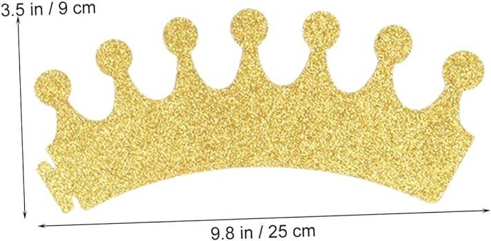 coroana regala pentru petrecere, set 5 bucati, auriu cu sclipici