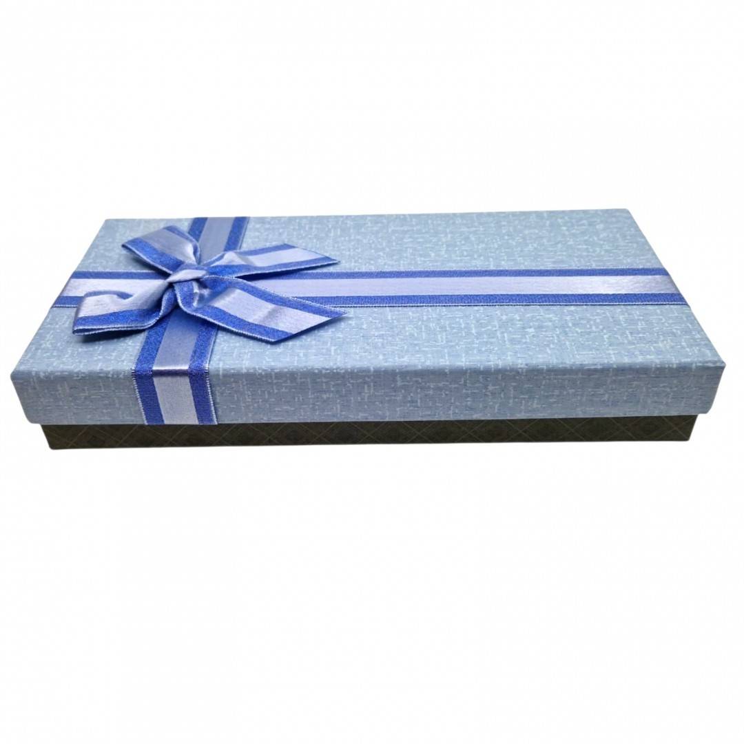 Cutie Cadou pentru Esarfe si Accesorii, cu Funda, 24.5x11.5x4 cm, Albastru
