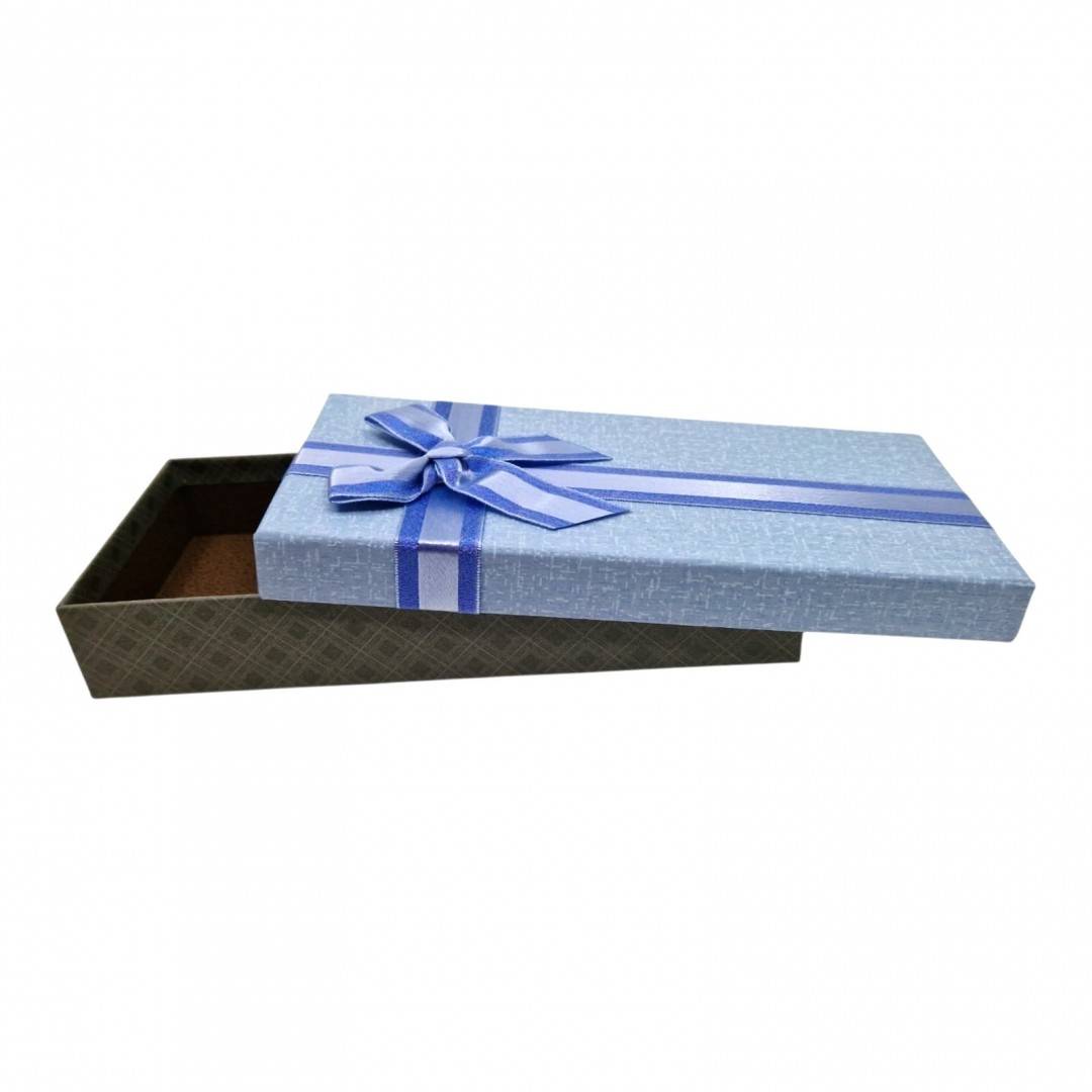 Cutie Cadou pentru Esarfe si Accesorii, cu Funda, 24.5x11.5x4 cm, Albastru