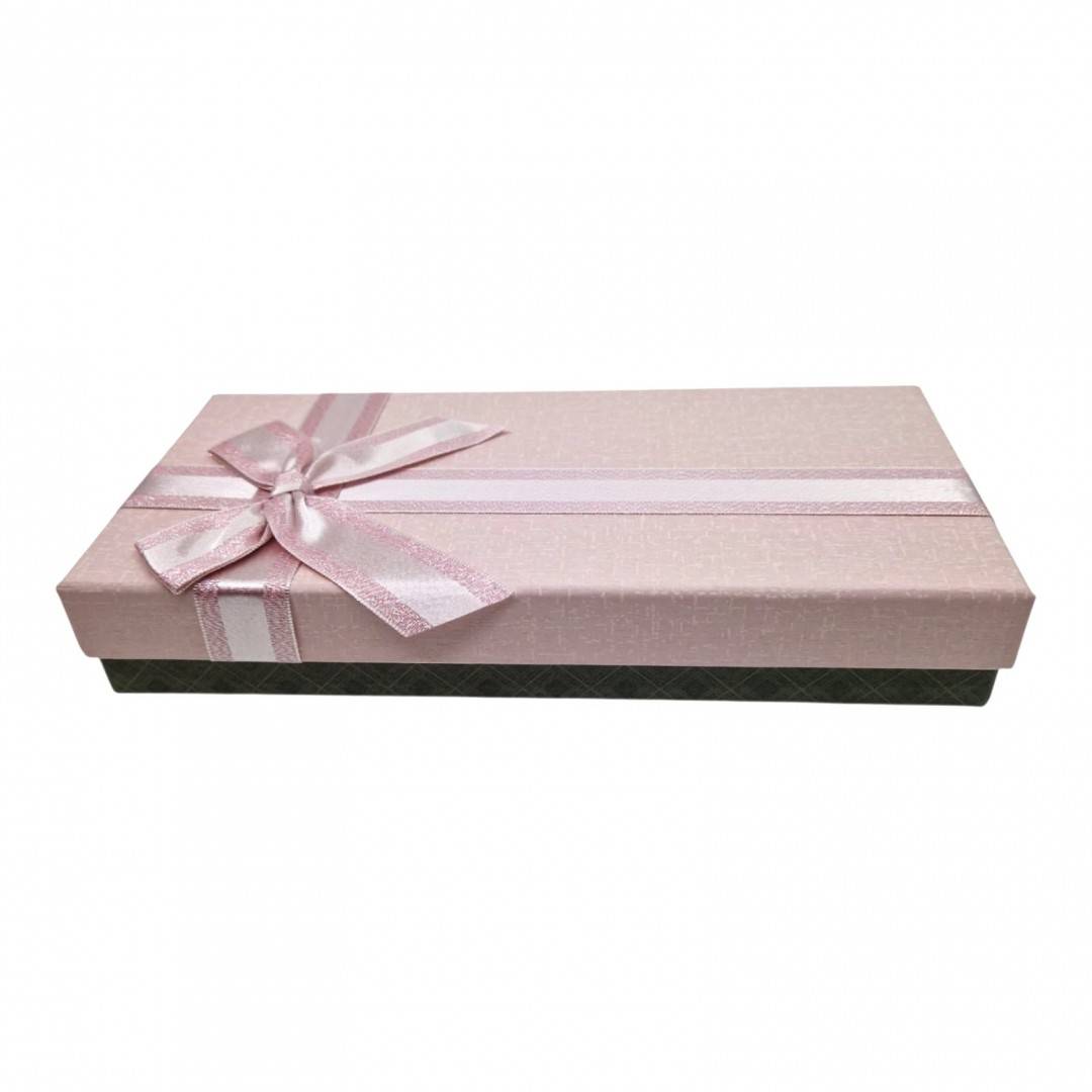 Cutie Cadou pentru Esarfe si Accesorii, cu Funda, 24.5x11.5x4 cm, Roz