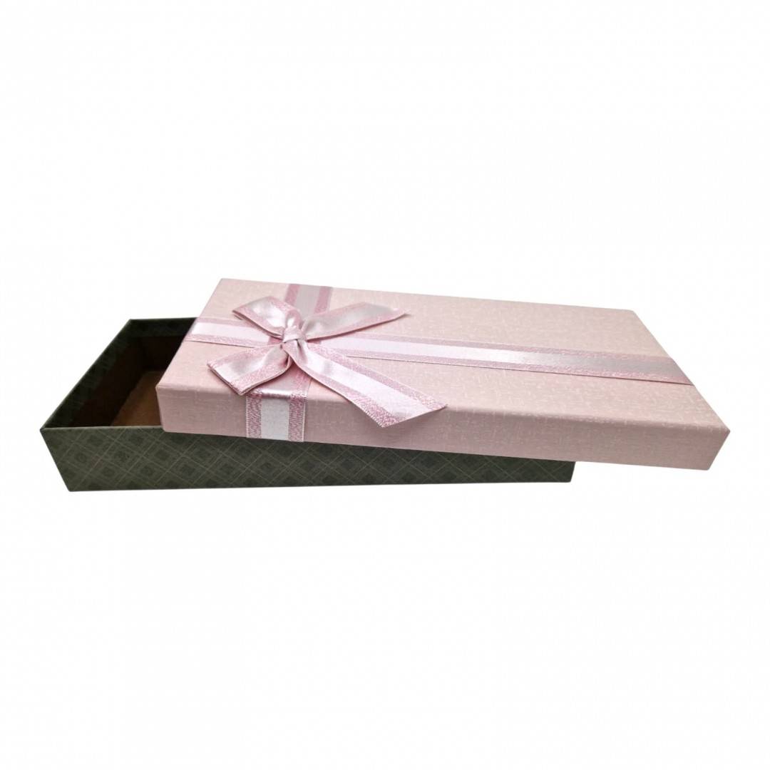 Cutie Cadou pentru Esarfe si Accesorii, cu Funda, 24.5x11.5x4 cm, Roz
