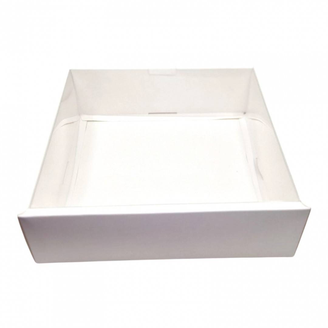 Cutie Carton Premium cu Capac Transparent Interior, Gata Asamblata, 25x25x7.3 cm