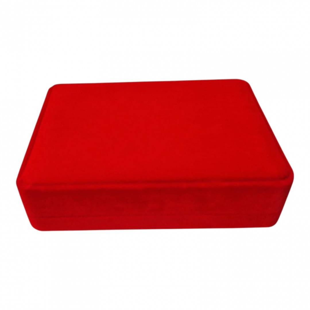  Cutie Premium din Catifea Rosie pentru Seturi de Bijuterii, 16 x 12 x 4.5 cm