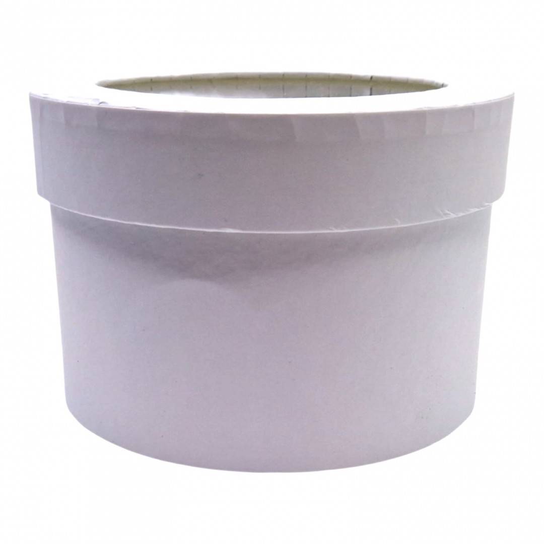 Cutie Rotunda cu Fereastra, 12.5 x 8.5 cm, Finisaj Mat, Alb