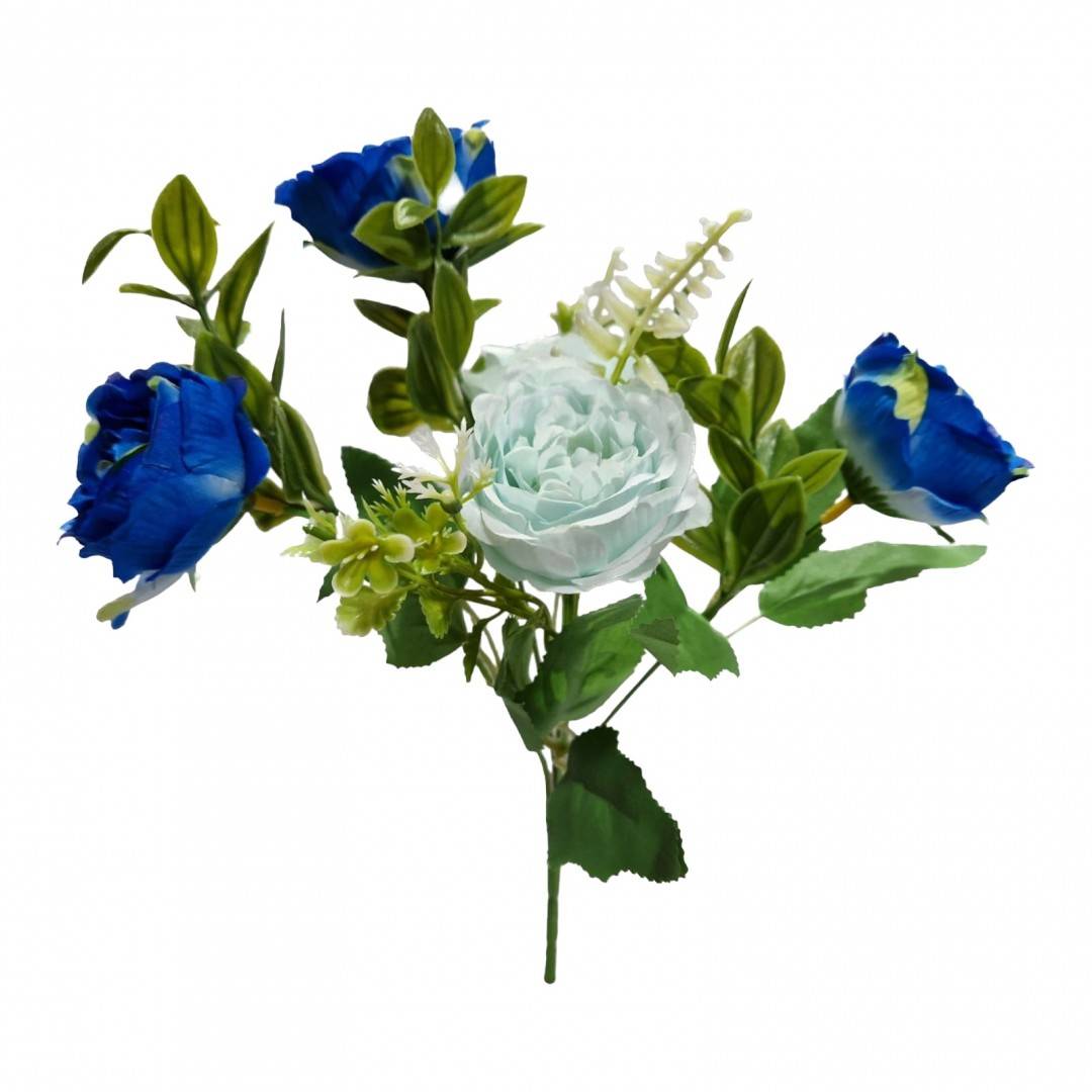 Flori arificiale, bujori, buchet de 5 fire, 30 cm