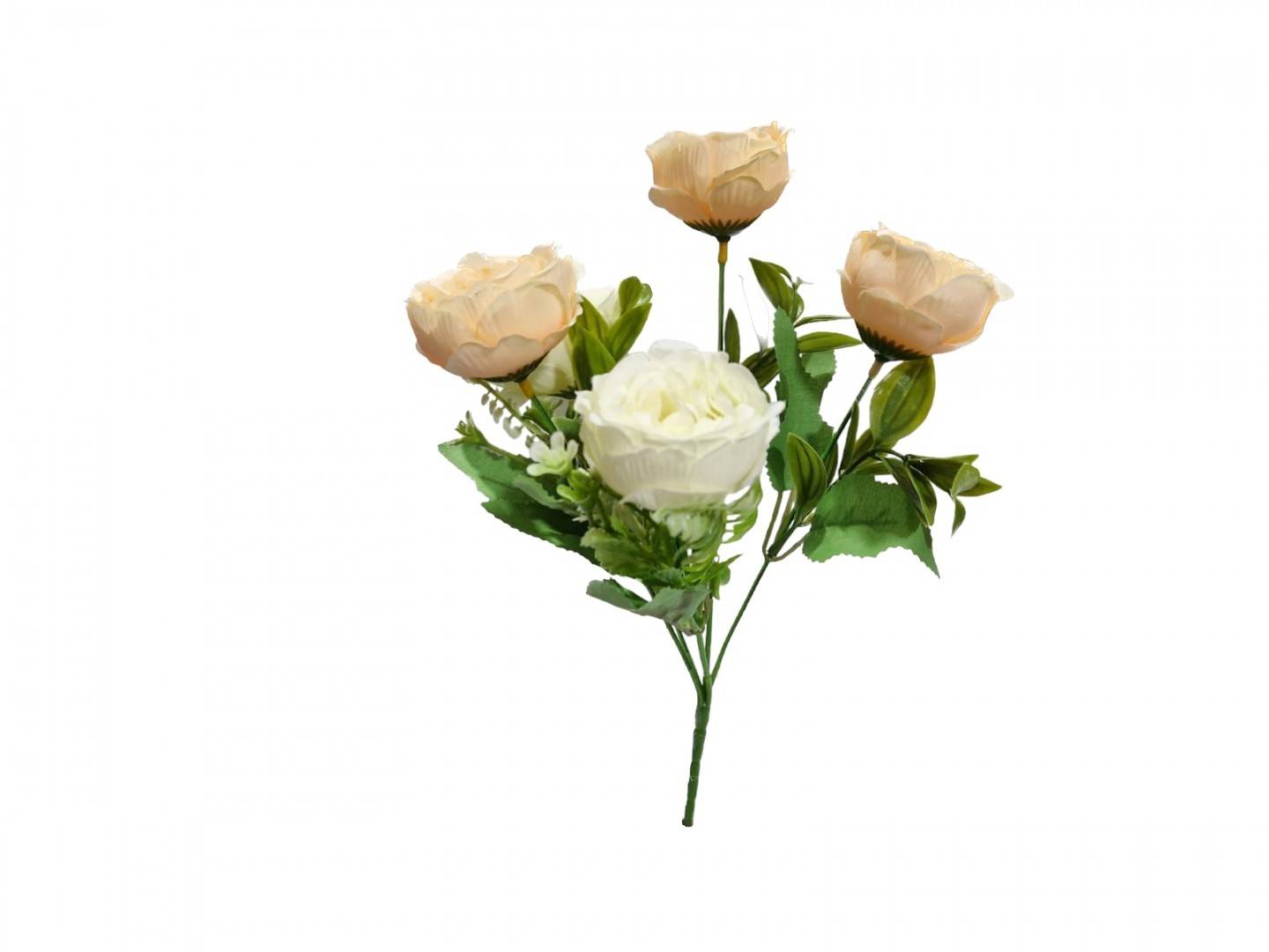 Flori arificiale, bujori, buchet de 5 fire, 30 cm