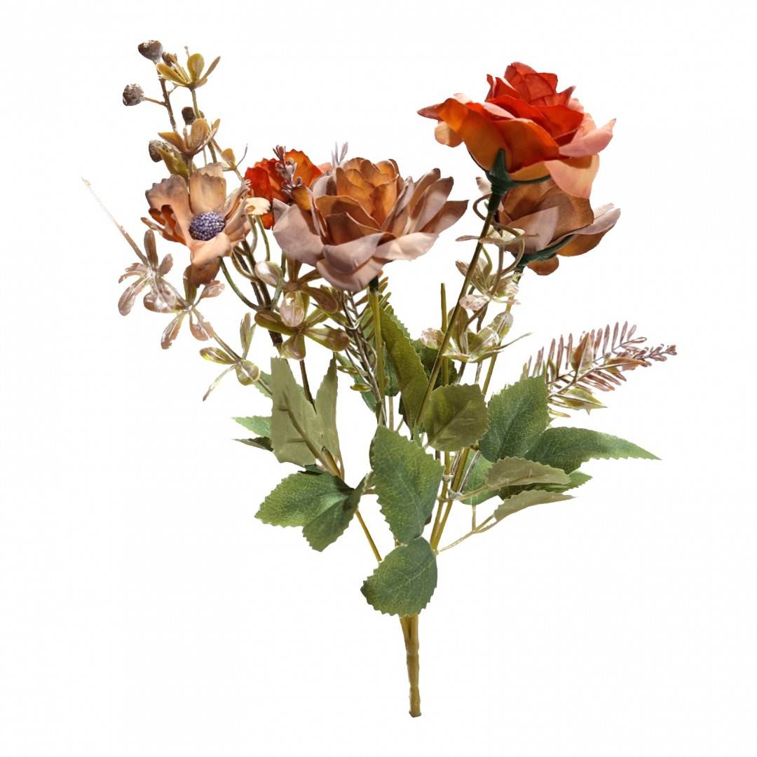 Flori artificiale, buchet de 5 fire brumate, 30 cm