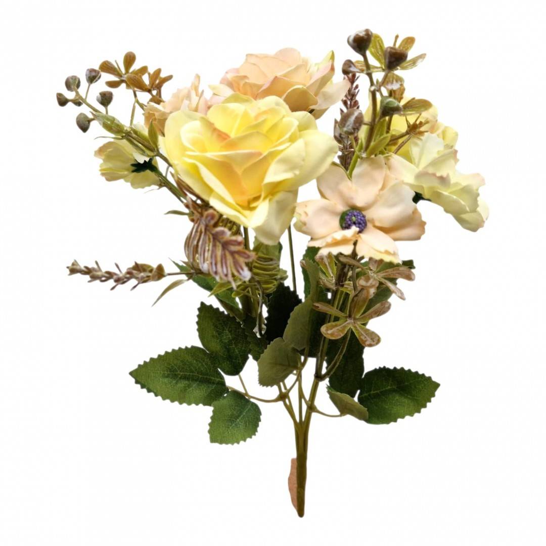 Flori artificiale, buchet de 5 fire brumate, 30 cm