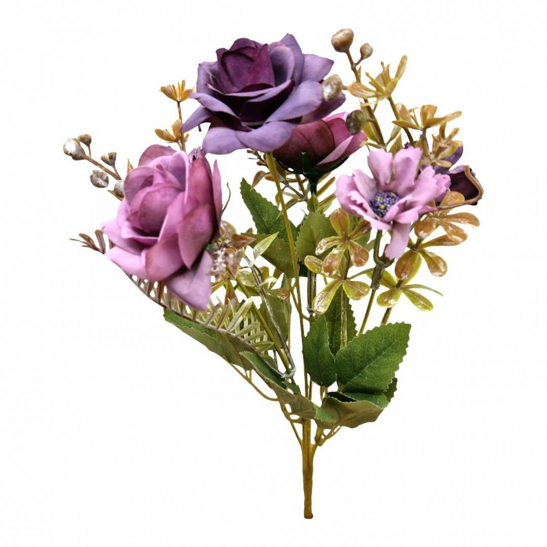 Flori artificiale, buchet de 5 fire brumate, 30 cm