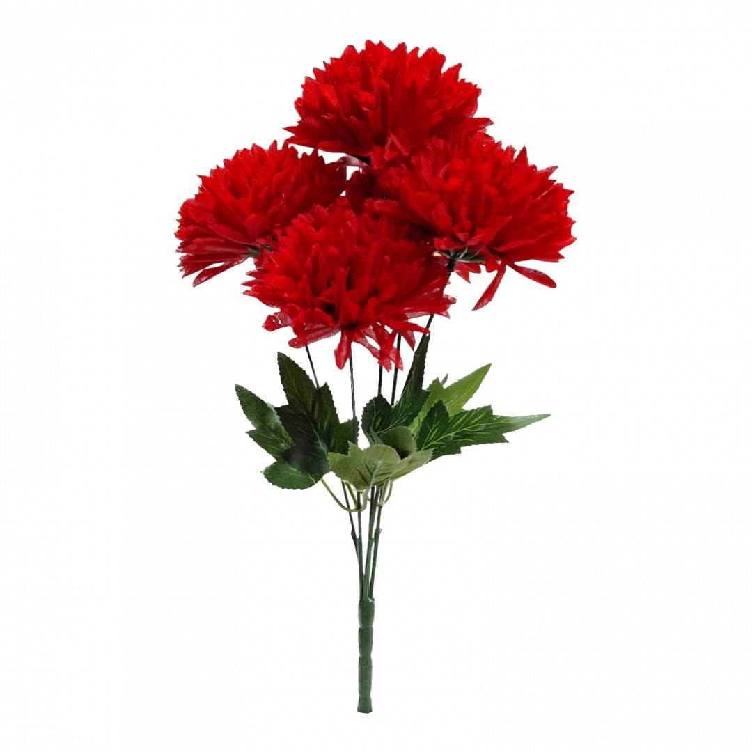 flori artificiale, crizanteme, buchet de 5 fire, 40 cm