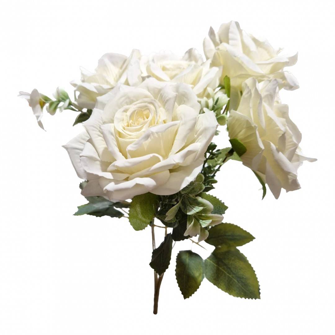 Flori artificiale, trandafiri, buchet de 5 fire, 40 cm