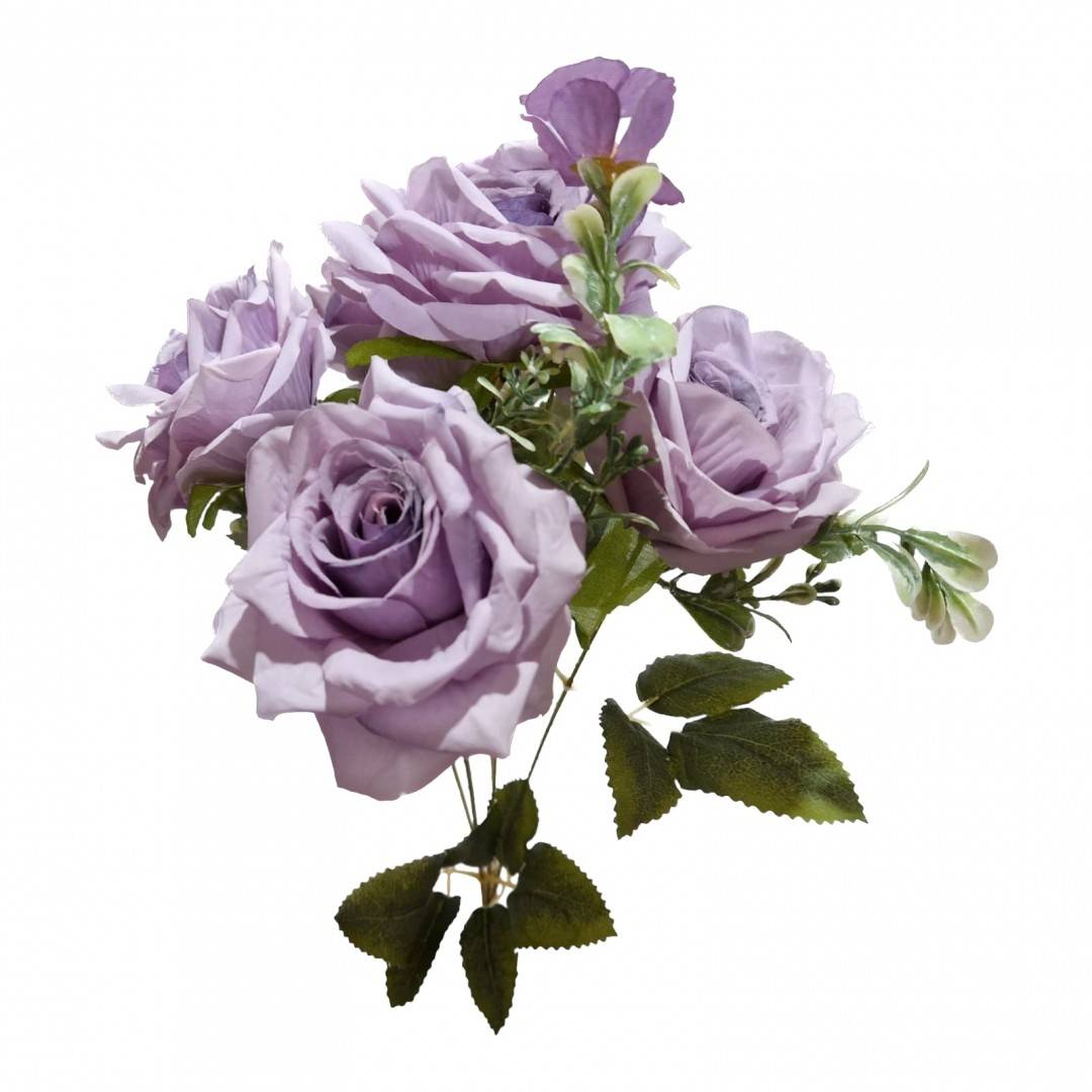 Flori artificiale, trandafiri, buchet de 5 fire, 40 cm