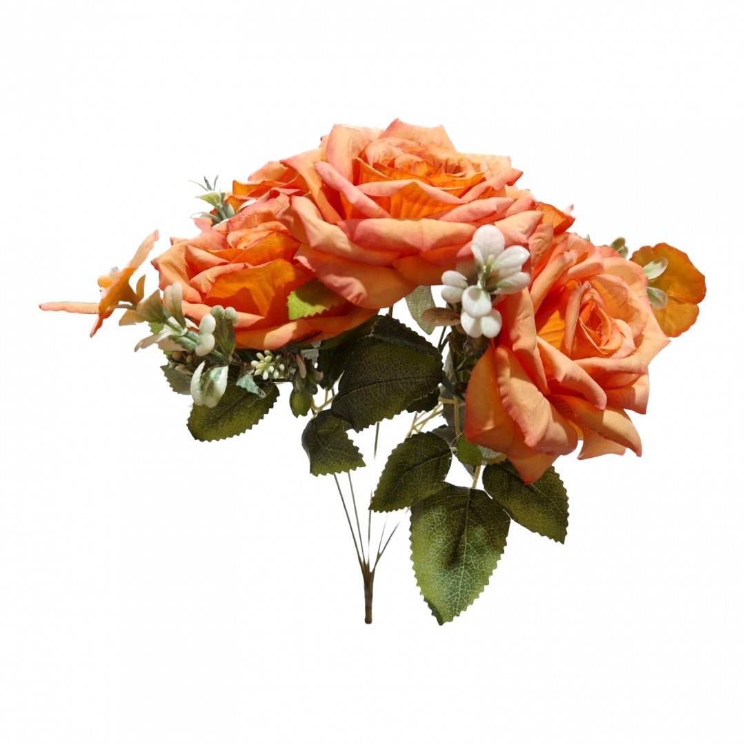 flori artificiale, trandafiri, buchet de 5 fire, 40 cm