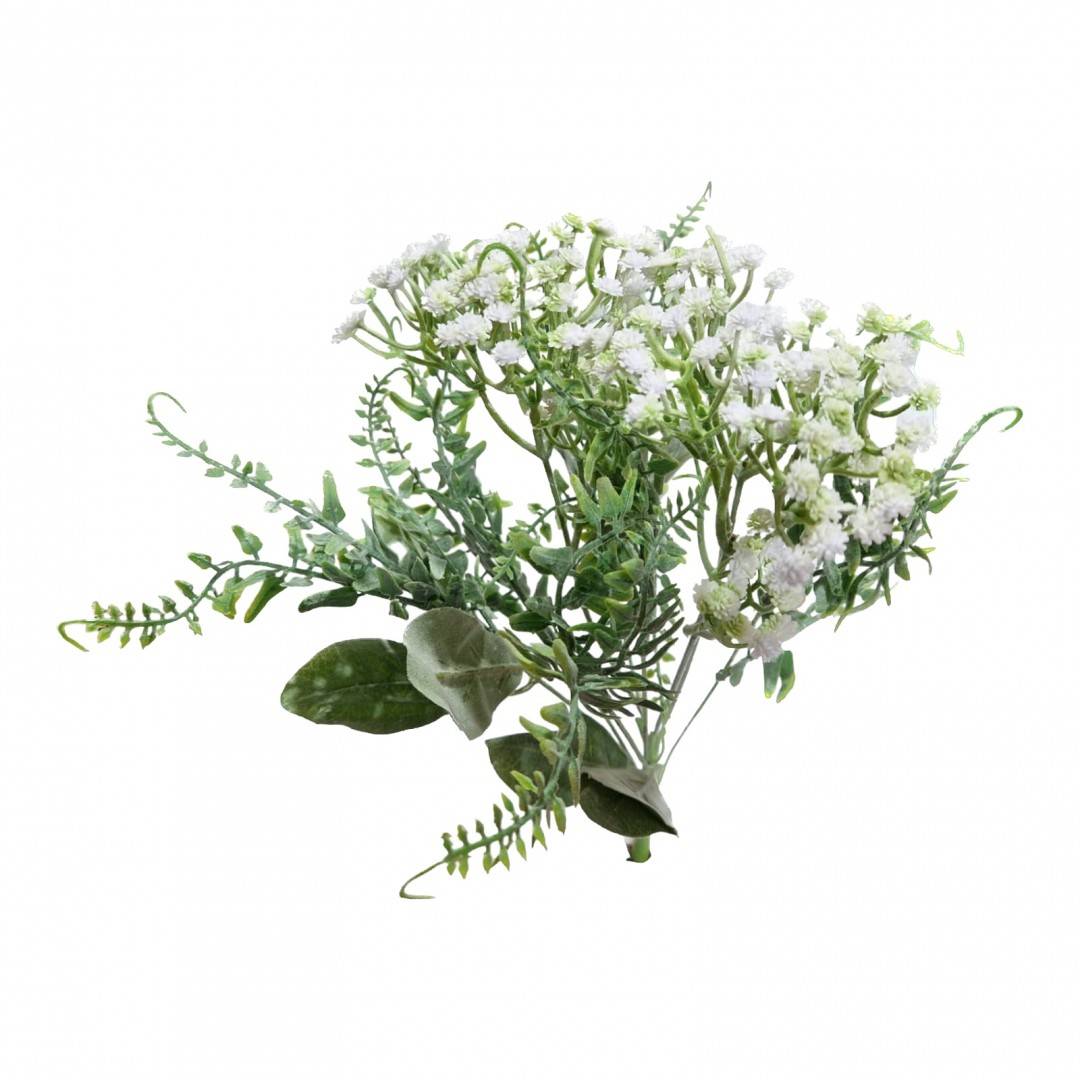 Flori artificiale brumate, gypsophila, buchet de 9 fire, 35 cm