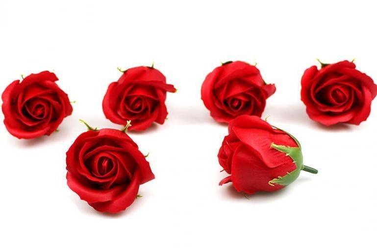 flori de sapun, trandafiri rosii , 50 buc/ set