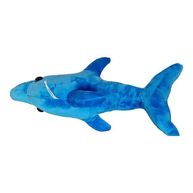 jucarie de plus, delfin cu posibilitate de agatare, 38 cm, albastru 