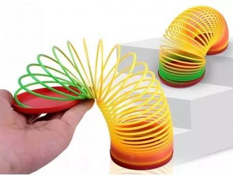 jucarie interactiva, arc elastic curcubeu cu capac vesel, 6 cm diametru