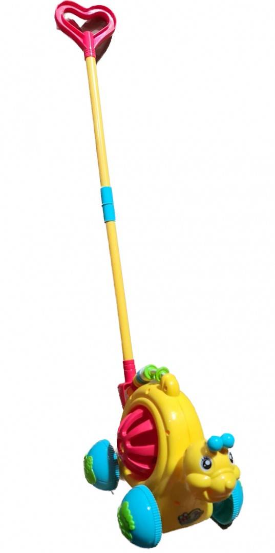 jucarie pentru copii de impins, melc cu tija reglabila, 22 cm