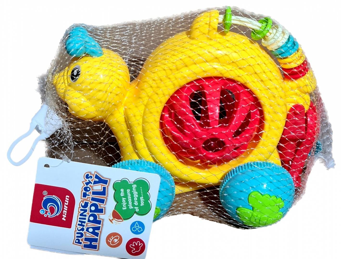 jucarie pentru copii de impins, melc cu tija reglabila, 22 cm