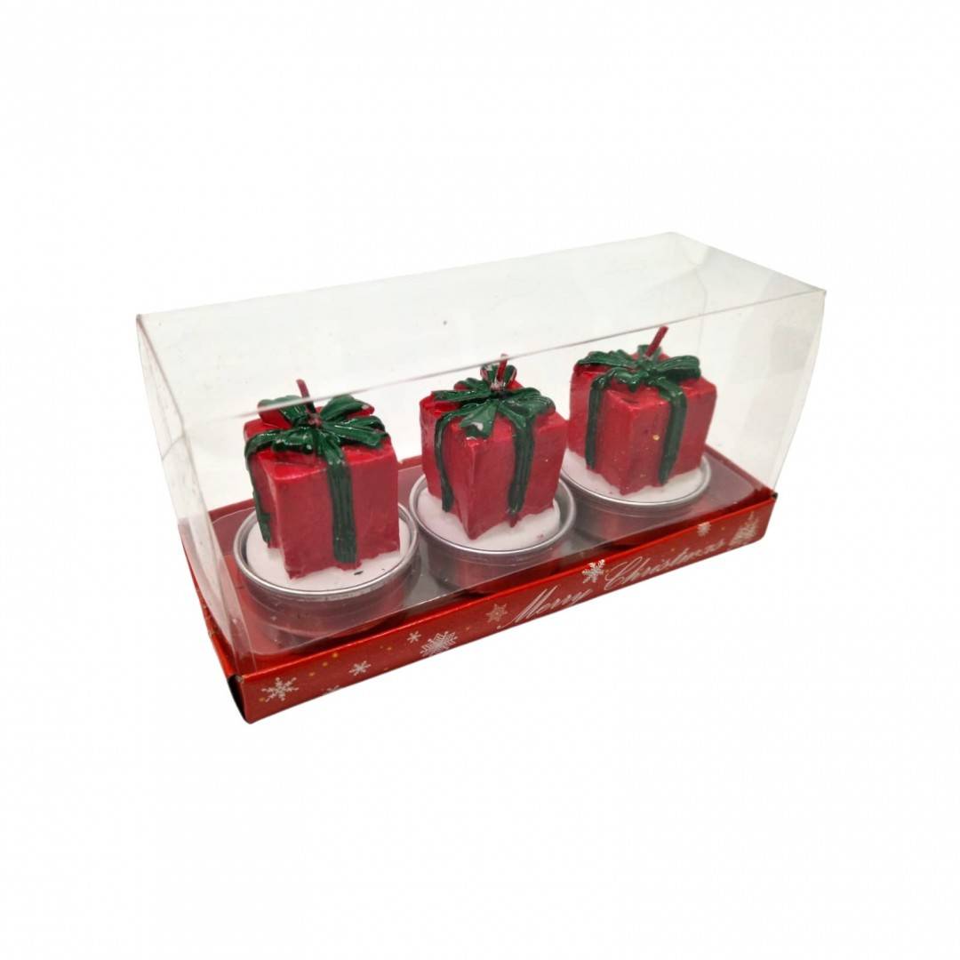 Lumanari decorative pentru Craciun, set 3 cadouri