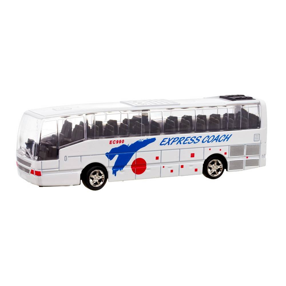 trace Usual penny Masinuta metalica, autobuz de jucarie cu lumini si sunete pentru copii,  scara 1:70, alb, 16 cm lungime - eMAG.ro