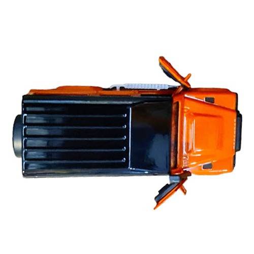masina metalica de teren, macheta cu doua portiere care se deschid, pull back, SUV, 1:32, portocaliu