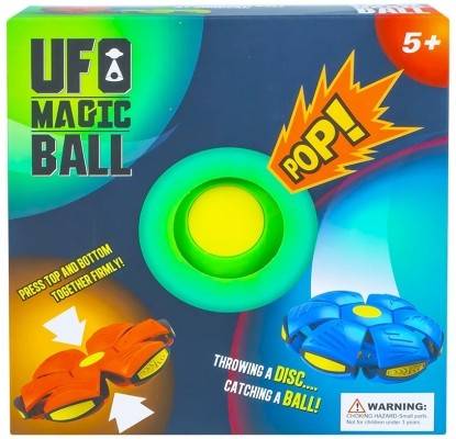 minge flat ball cu lumini, disc transformabil, 25 cm