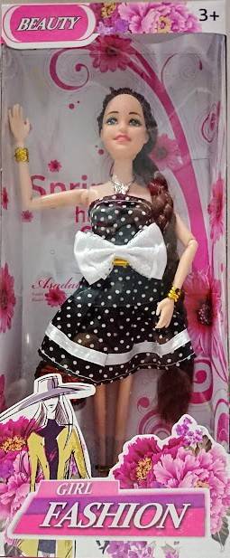 papusa Girl Fashion cu par lung, articulatii, 28 cm
