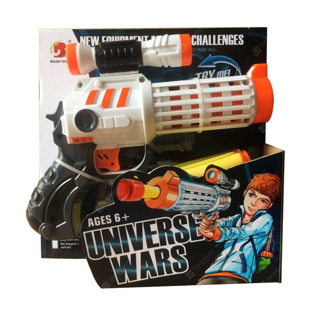 pistol cu 3 gloante buretate de rezerva, tip nerf