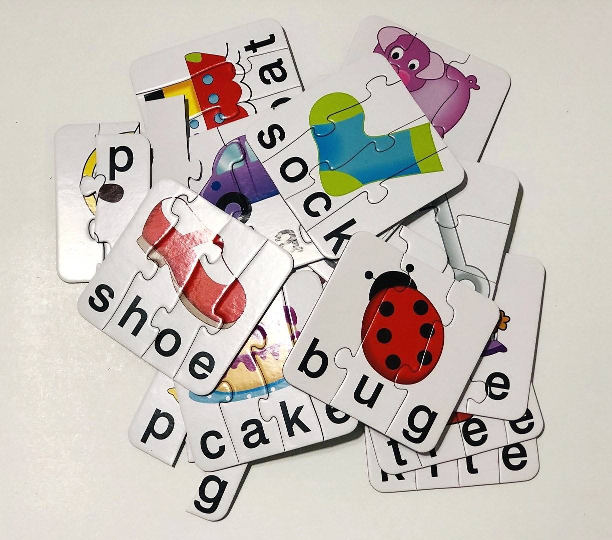 colectie 20 puzzle , sa invatam engleza prin joc , Fun Spelling