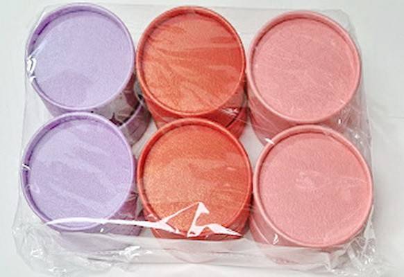 set 12 cutii cilindrice cu capac transparent detasabil, interior catifea neagra, cutie pentru bijuterii, martisoare , diametrul 9 cm