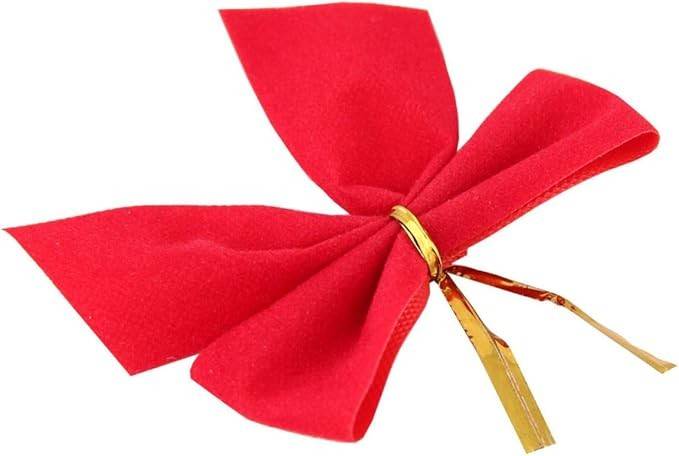 Set 12 fundite decorative rosii pentru Craciun