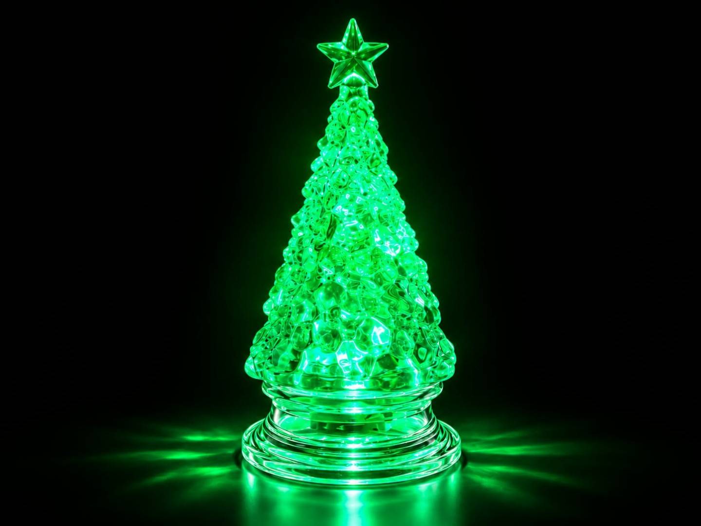 Set 2 Braduti Decorativi Luminosi din Acrilic Premium, Verde-Turcoaz, 13 cm (Baterii Incluse)