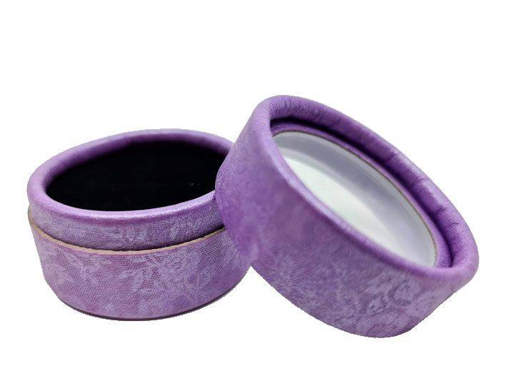 set 30 cutii cilindrice cu capac transparent detasabil, interior catifea neagra, cutie pentru bijuterii, martisoare , diametrul 5 cm