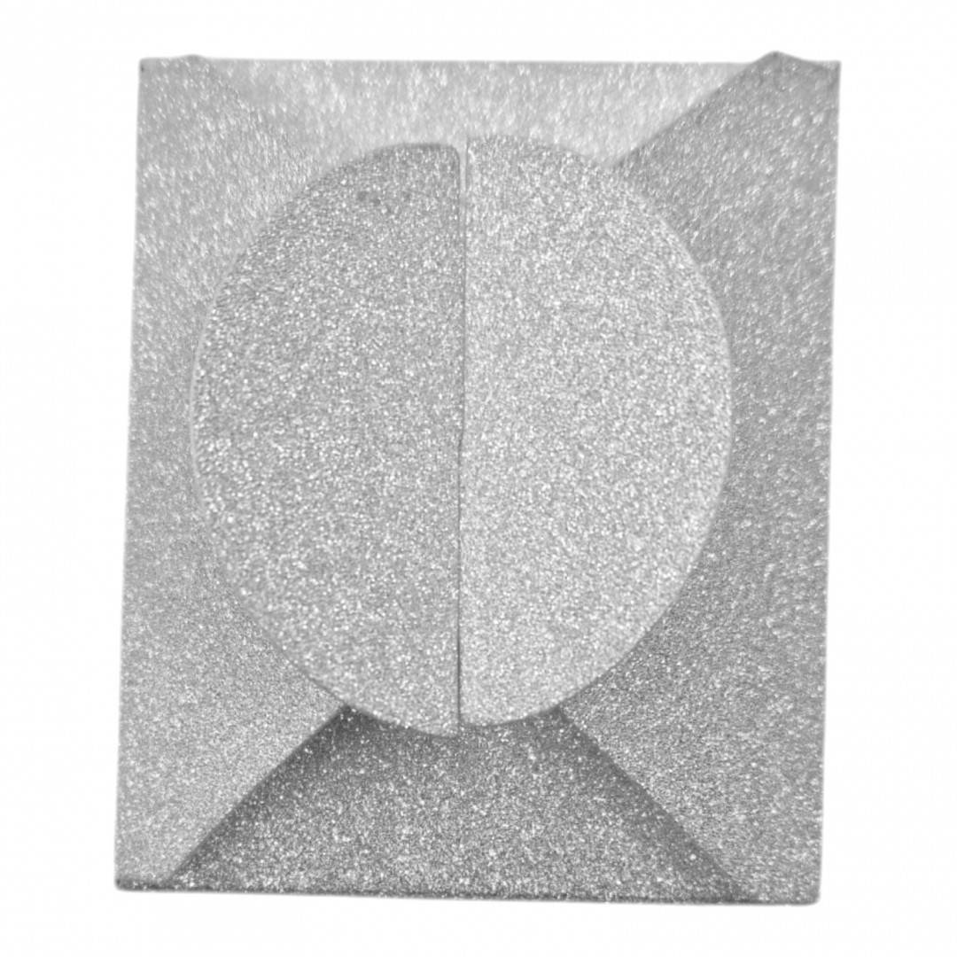 Set 4 Cutii Cadou cu Sclipici, 7.5x6.2x3 cm, Argintiu