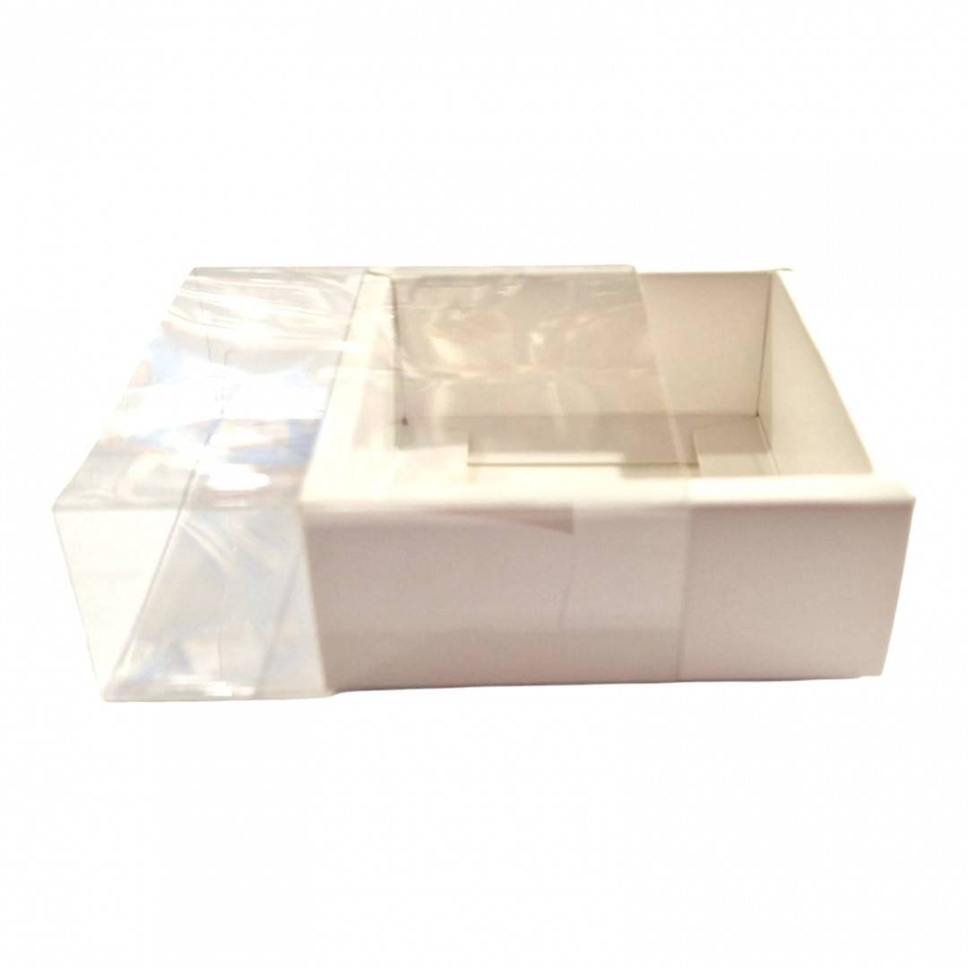 Set 5 Cutii Carton Premium cu Capac Transparent, Gata Montate, 8.5x8.5x3.5 cm