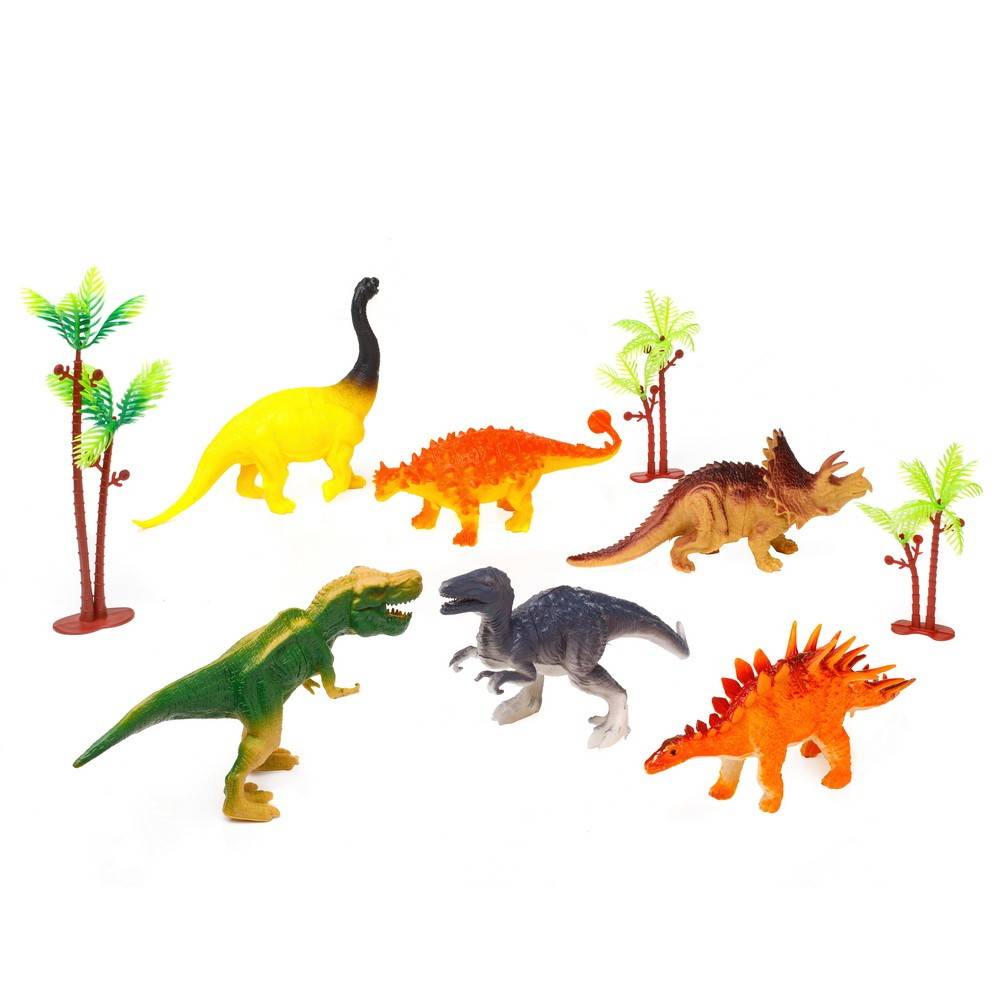 set 6 figurine , dinozauri, multicolor, 15-19 cm
