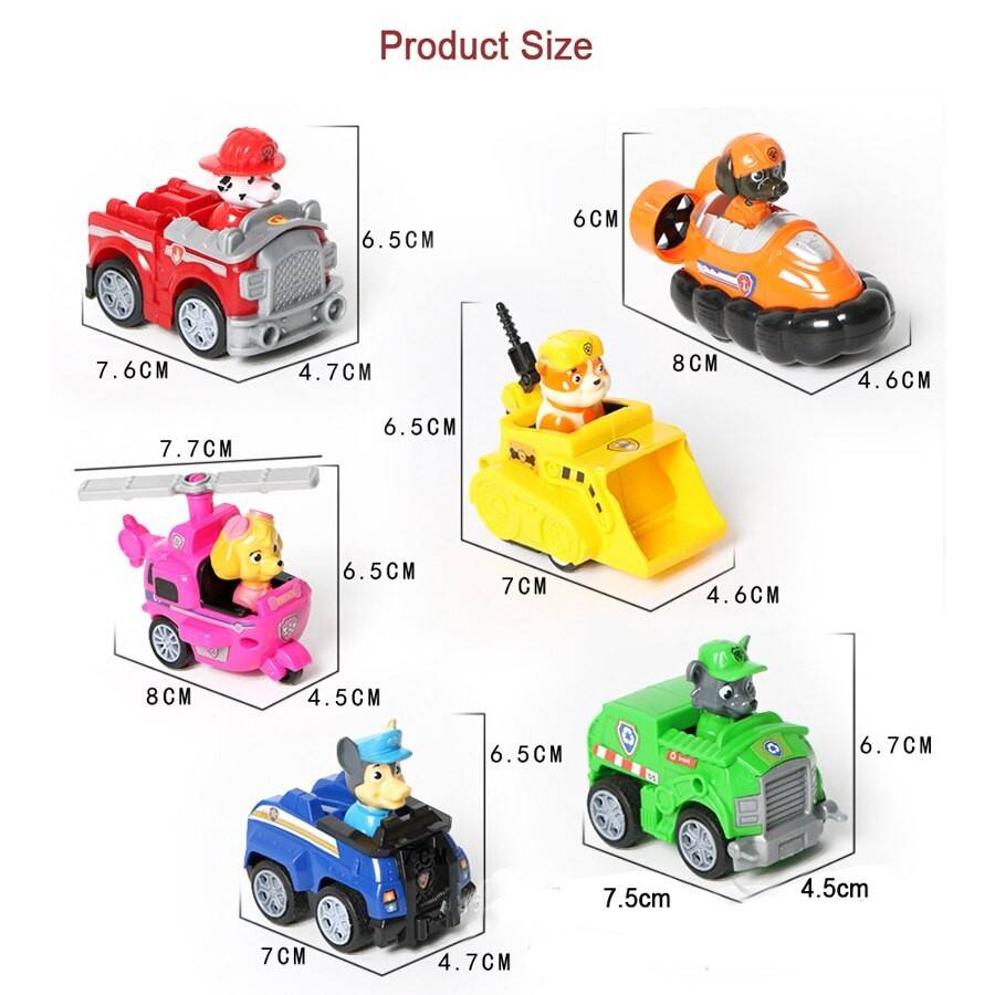 set 6 catei eroi cu masini, figurine detasabile