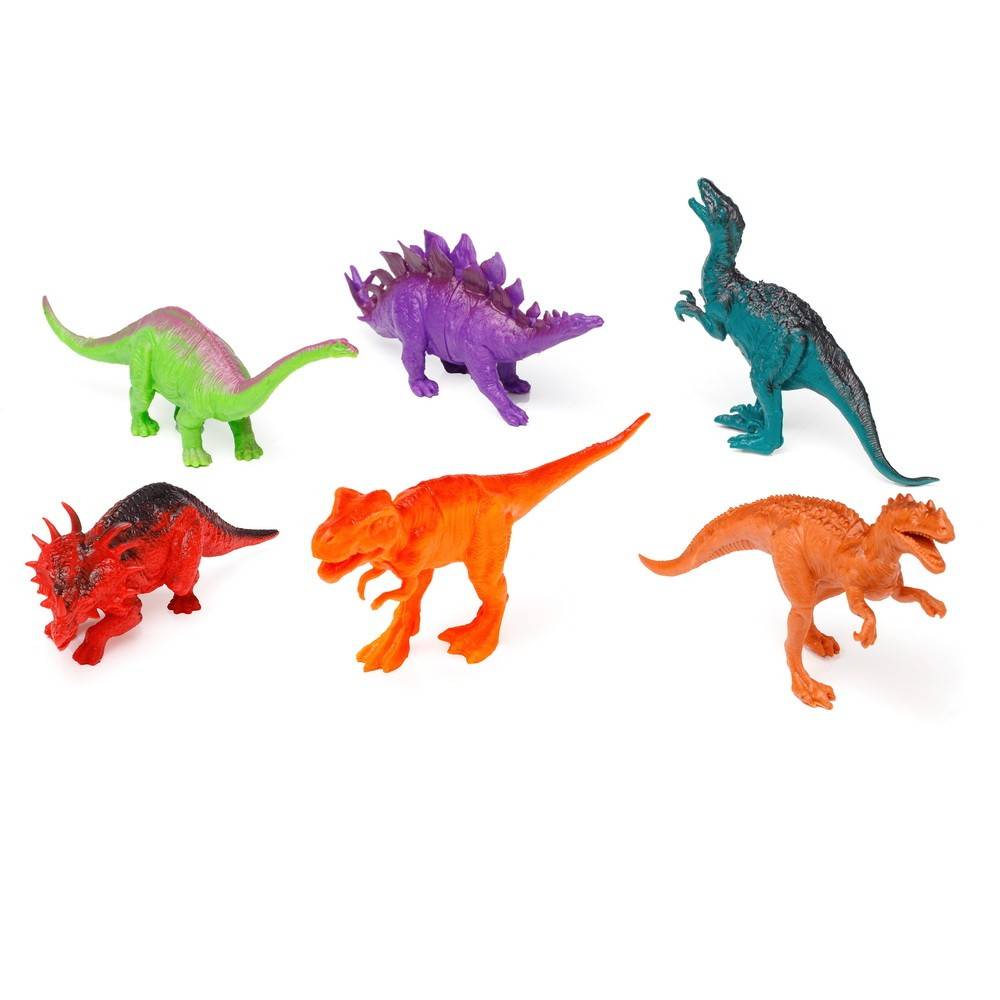 set 6 figurine , dinozauri, multicolor, 14-18 cm