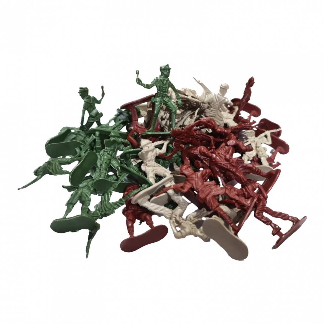 Set militar, 45 figurine soldati prezentati in tub, 5 cm