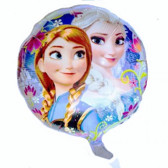 balon folie printese, Anna si Elsa, supapa de autoetansare, diametrul 45 cm