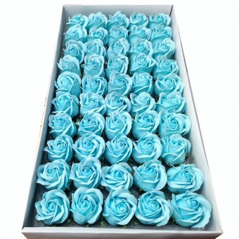 flori de sapun, trandafiri albastru deschis , 50 bucati