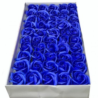 flori de sapun, trandafiri albastru inchis , 50 bucati