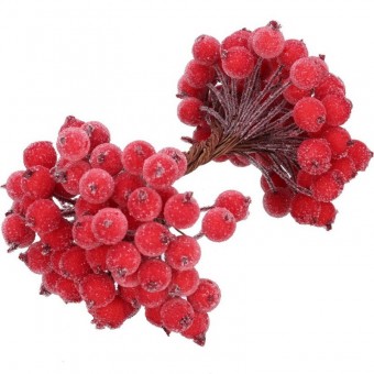 Set 40 Bobite Rosii Frosty Berry 15 cm