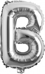balon din folie metalizata, argintiu, 80 cm, litera B
