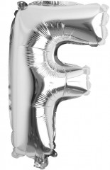 balon din folie metalizata, argintiu, 80 cm, litera F