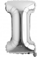 balon din folie metalizata, argintiu, 80 cm, litera I