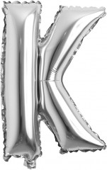 balon din folie metalizata, argintiu, 80 cm, litera K