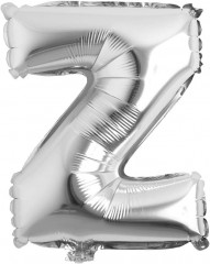 balon din folie metalizata, argintiu, 80 cm, litera Z